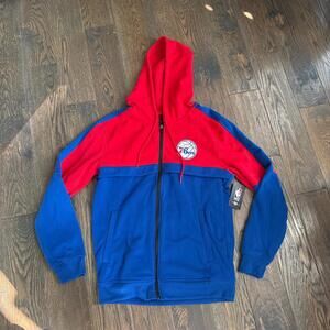 NWT NBA Men's Philadelphia 76ers Size‎ Medium Zip Up Hoodie